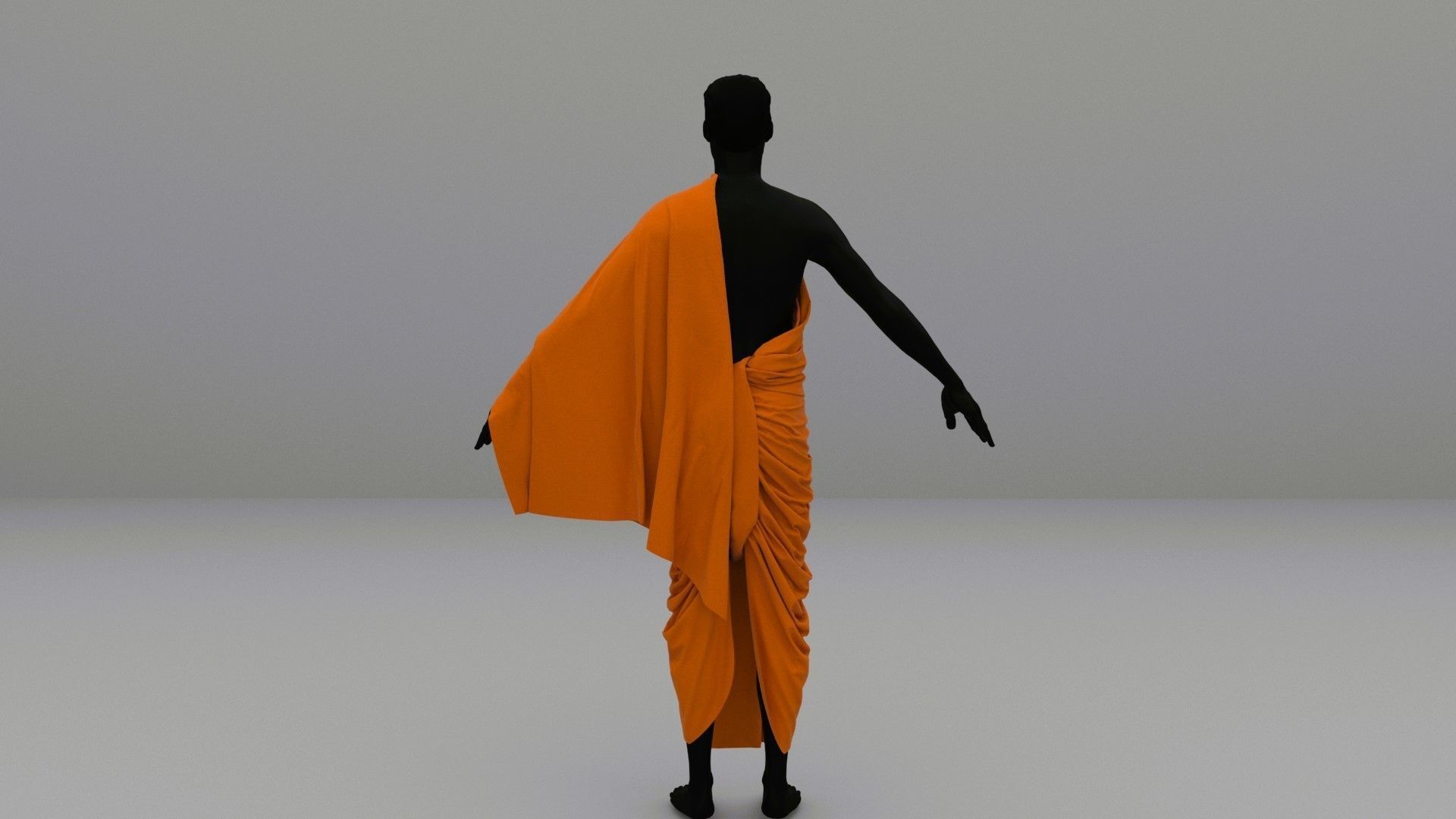 Dhoti- Indian ethnic wear 3D model_2