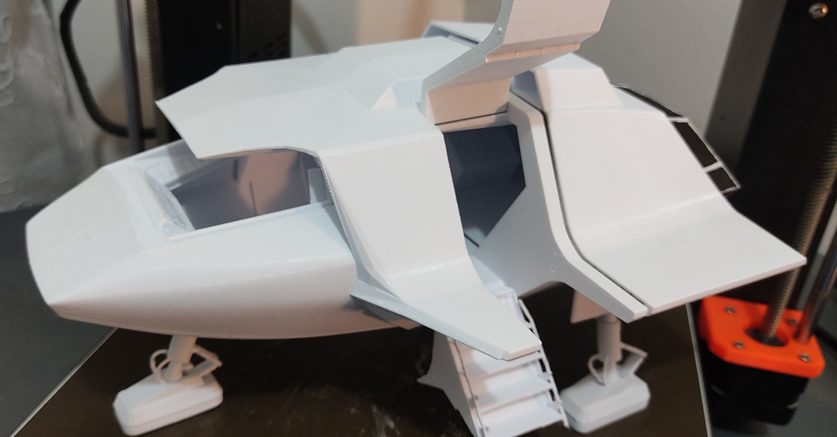 V SkyFighter Ship - External and Internal Detail 3D print model_16