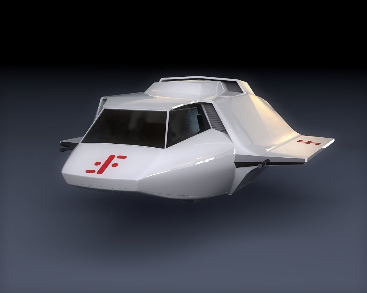 V SkyFighter Ship - External and Internal Detail 3D print model_21