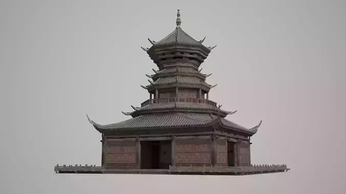 Asian Ancient Architecture Ethnic Minorities Meeting Hall
