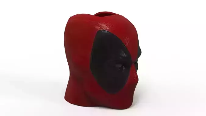 Sculpted DEADPOOL HEAD PENCIL HOLDER 3D model 3D print model