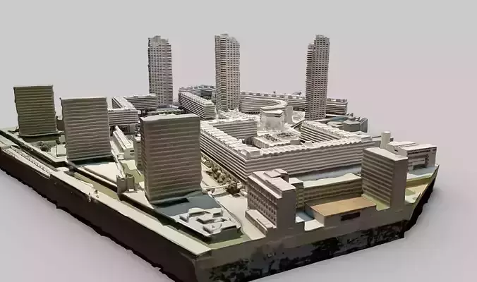 3d Barbican Estate Model 3D model