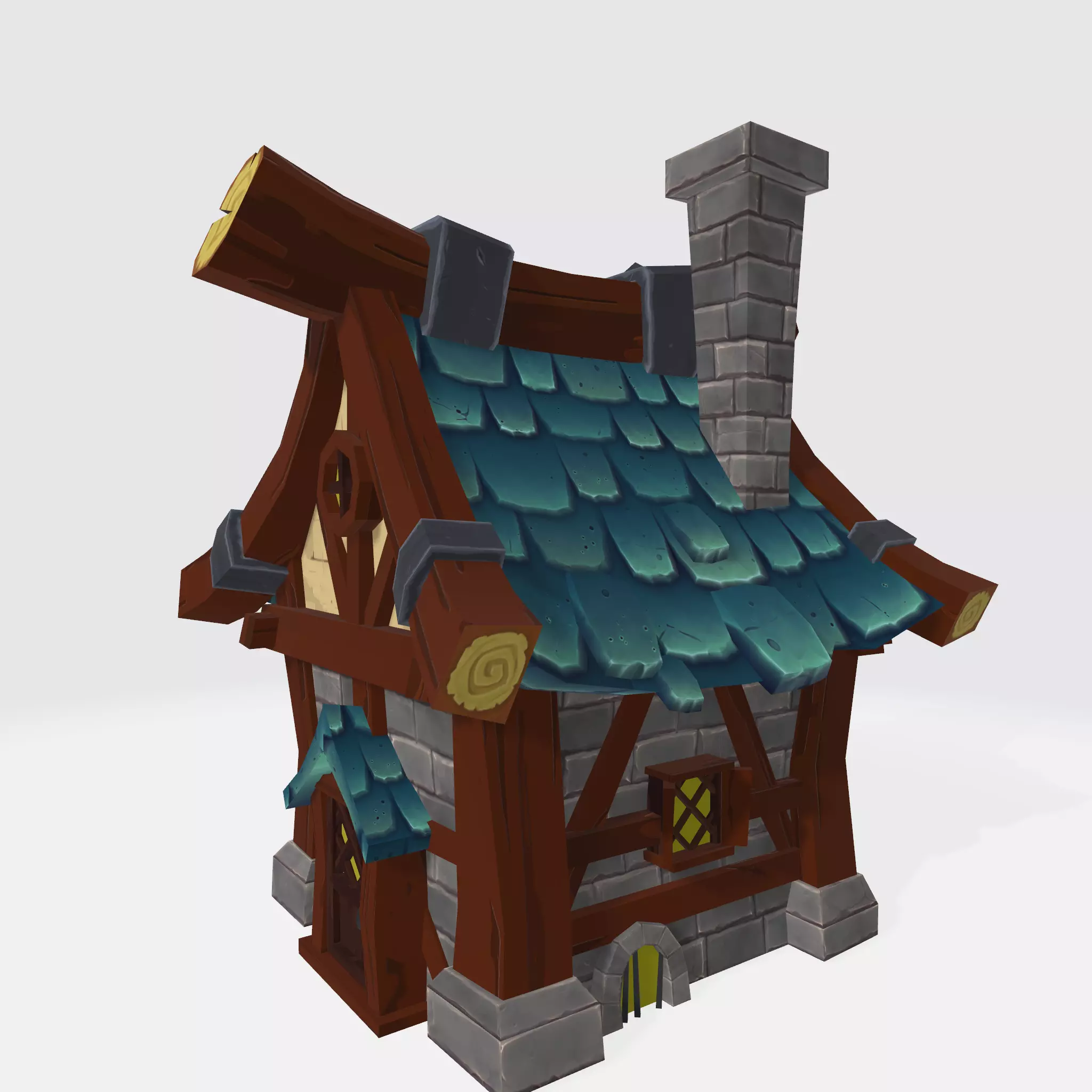 Cartoon House Free low-poly 3D model