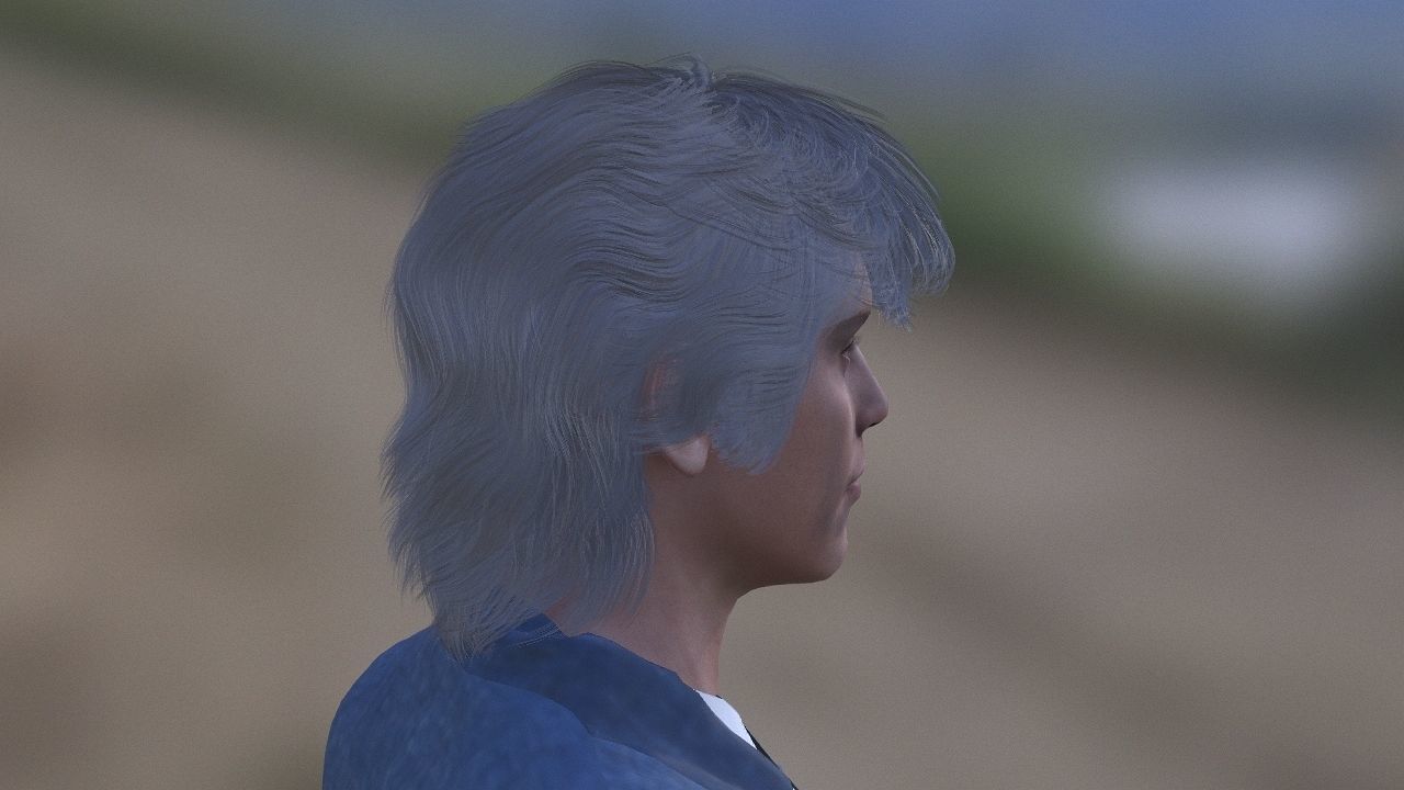 Evan Peters as Quick Silver Low-poly 3D model_11