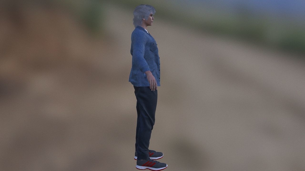 Evan Peters as Quick Silver Low-poly 3D model_2