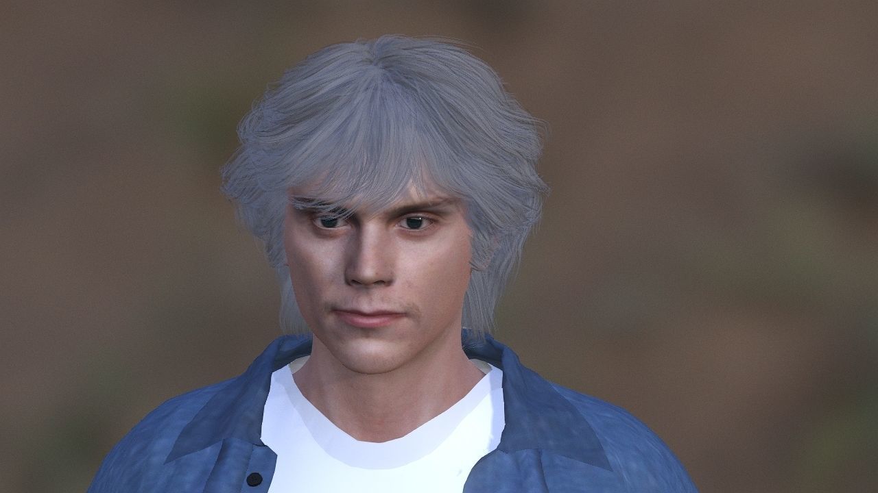 Evan Peters as Quick Silver Low-poly 3D model_26