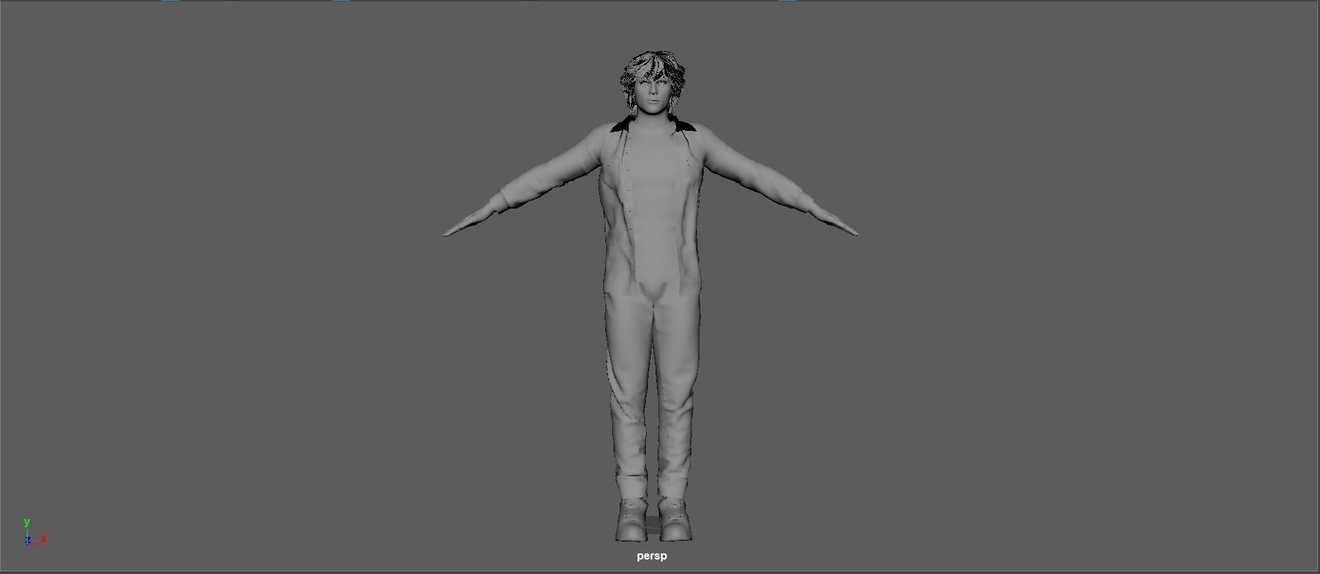 Evan Peters as Quick Silver Low-poly 3D model_27