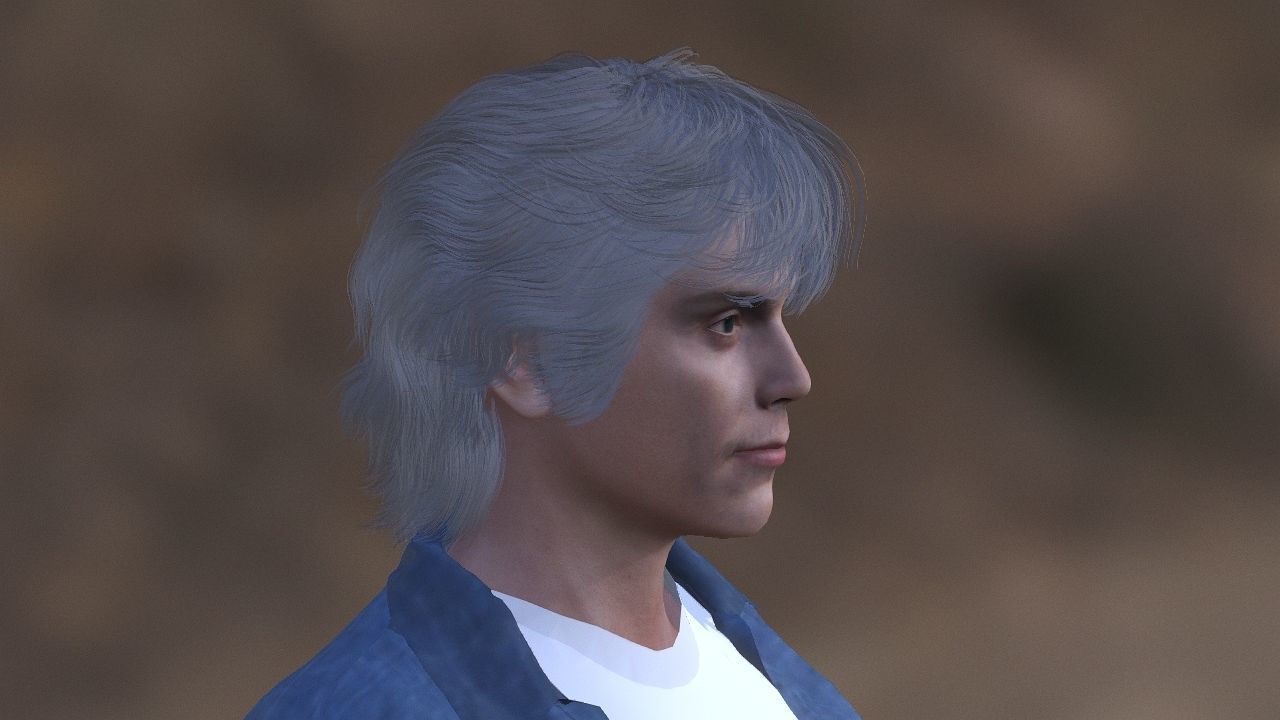 Evan Peters as Quick Silver Low-poly 3D model_9