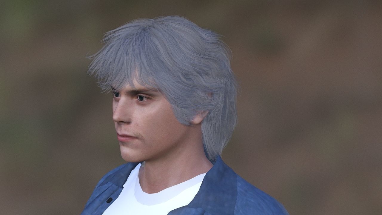 Evan Peters as Quick Silver Low-poly 3D model_22