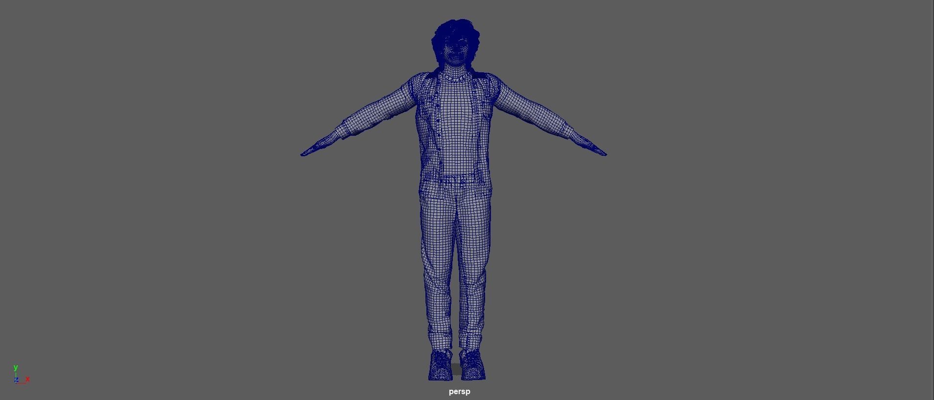 Evan Peters as Quick Silver Low-poly 3D model_31