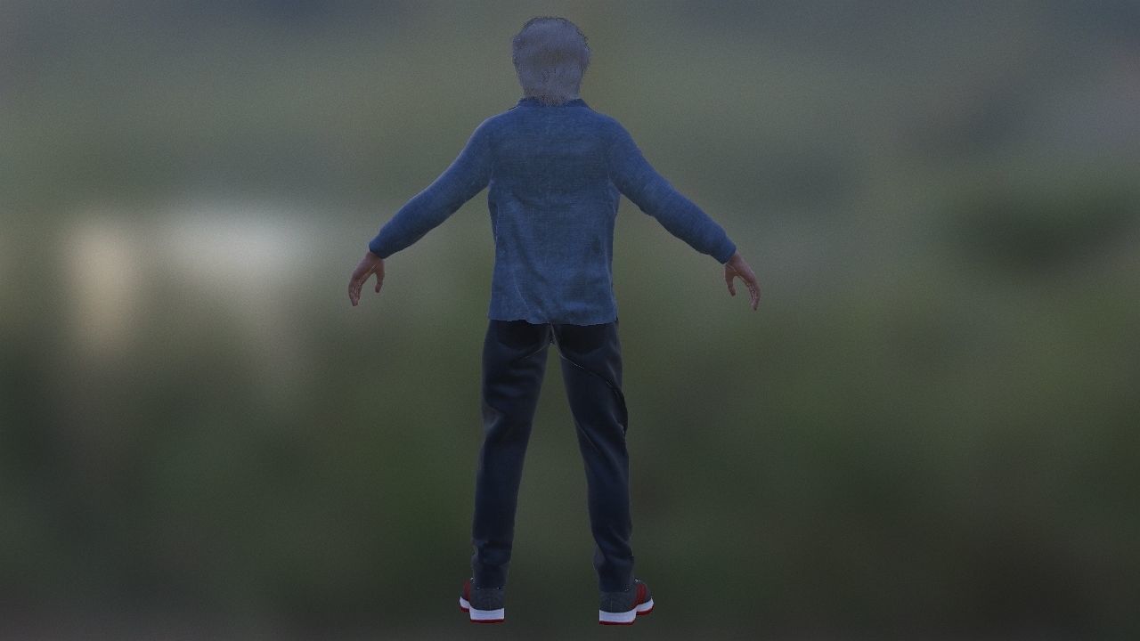 Evan Peters as Quick Silver Low-poly 3D model_3