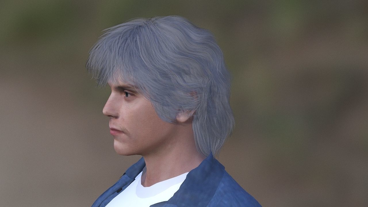 Evan Peters as Quick Silver Low-poly 3D model_21
