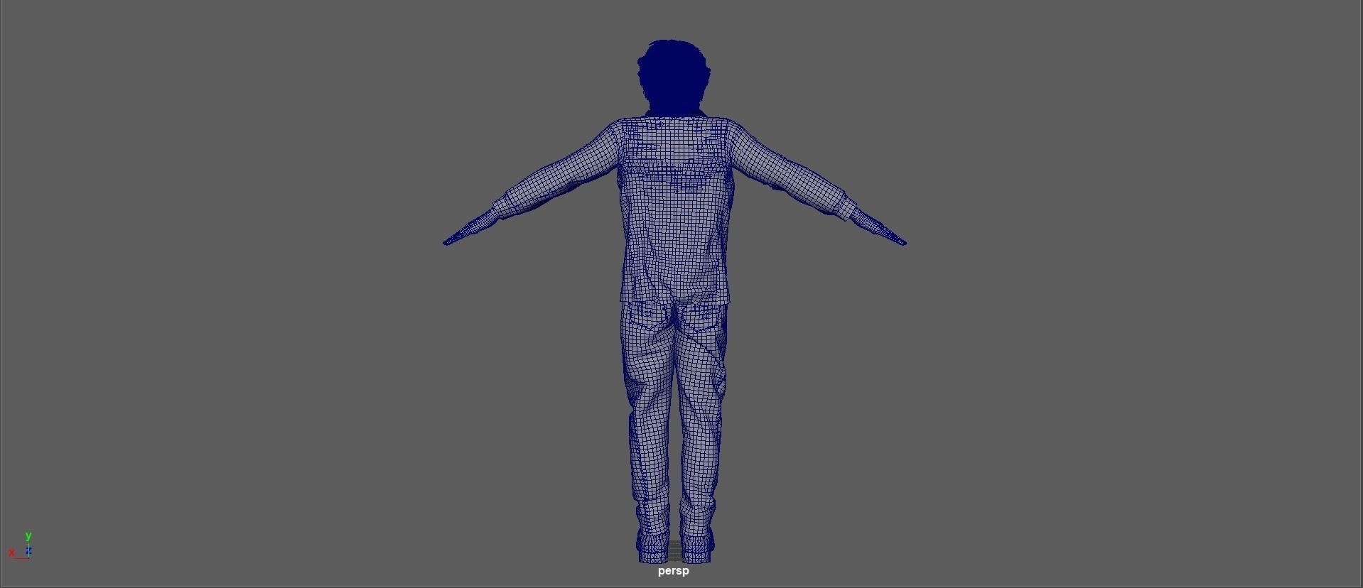 Evan Peters as Quick Silver Low-poly 3D model_33