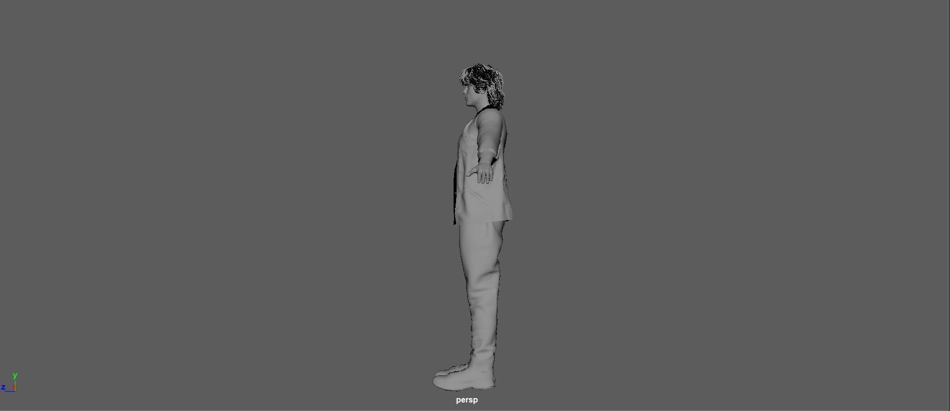 Evan Peters as Quick Silver Low-poly 3D model_30