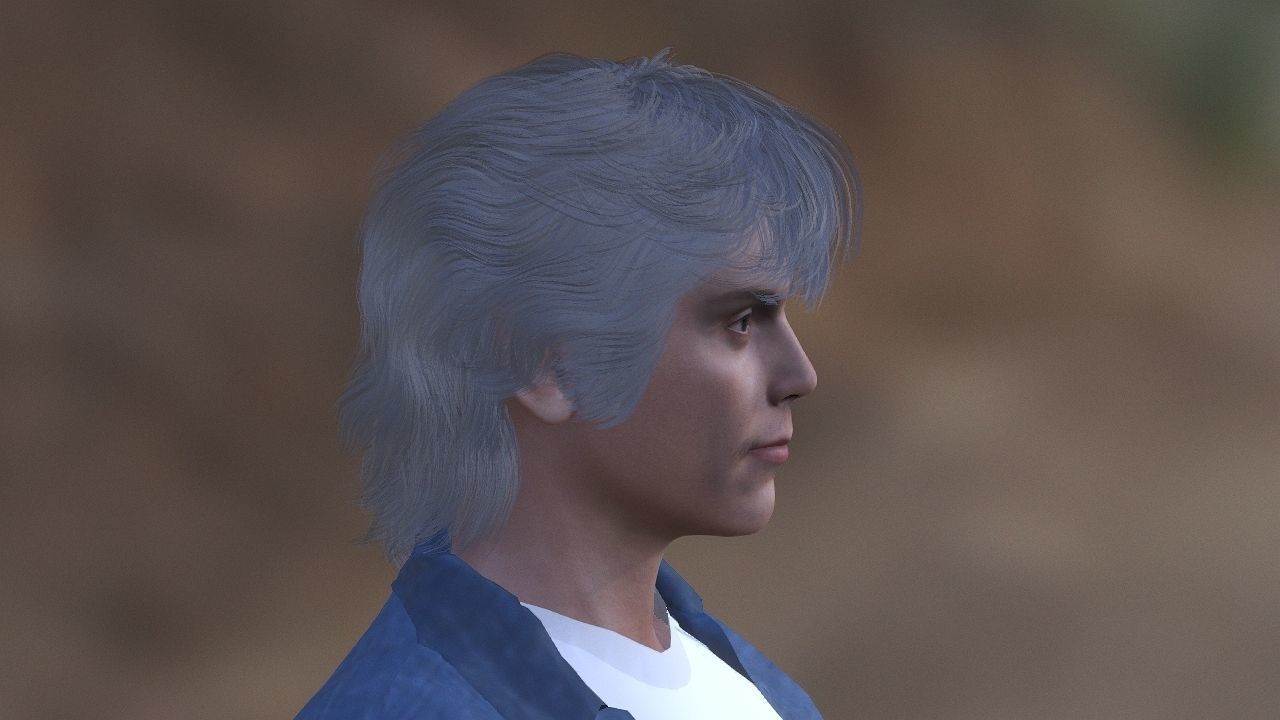 Evan Peters as Quick Silver Low-poly 3D model_10