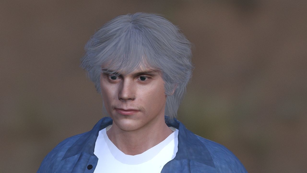 Evan Peters as Quick Silver Low-poly 3D model_25