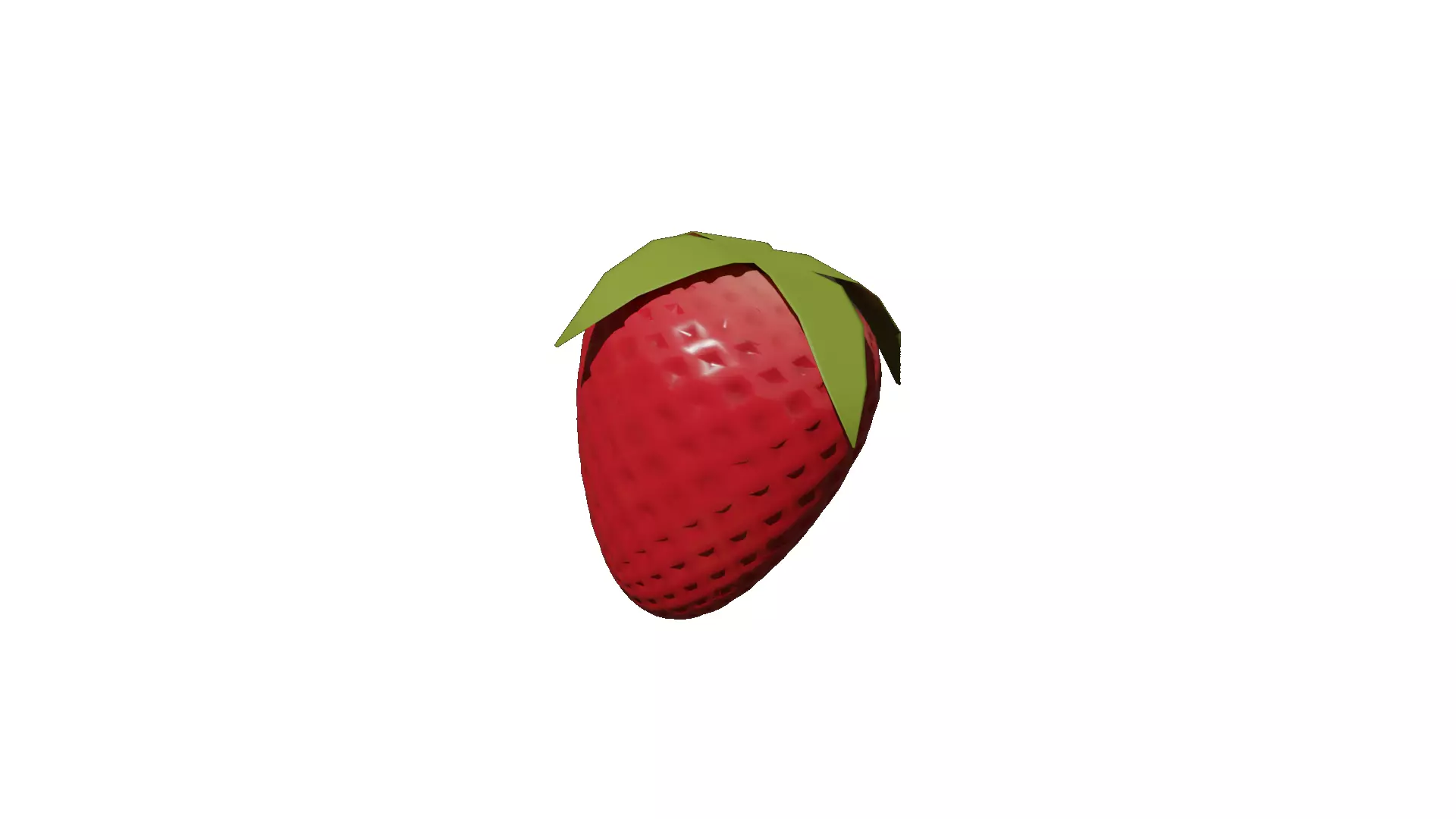 Strawberry Low-poly 3D model_0