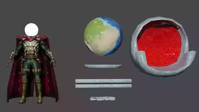 Mysterio  Low-poly 3D model
