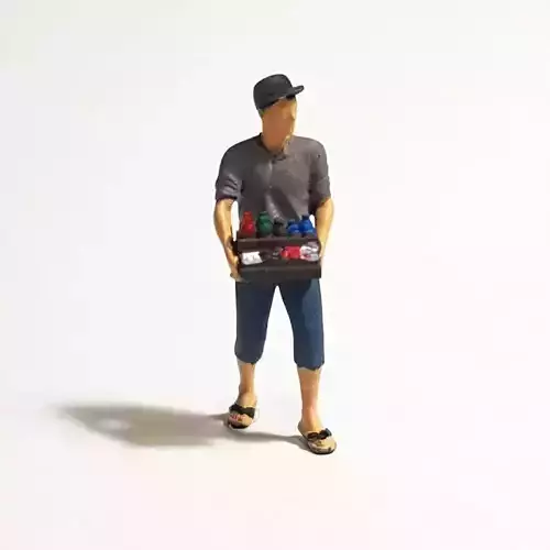 Figure Mamang Asongan in 1-64 Scale 3D print model