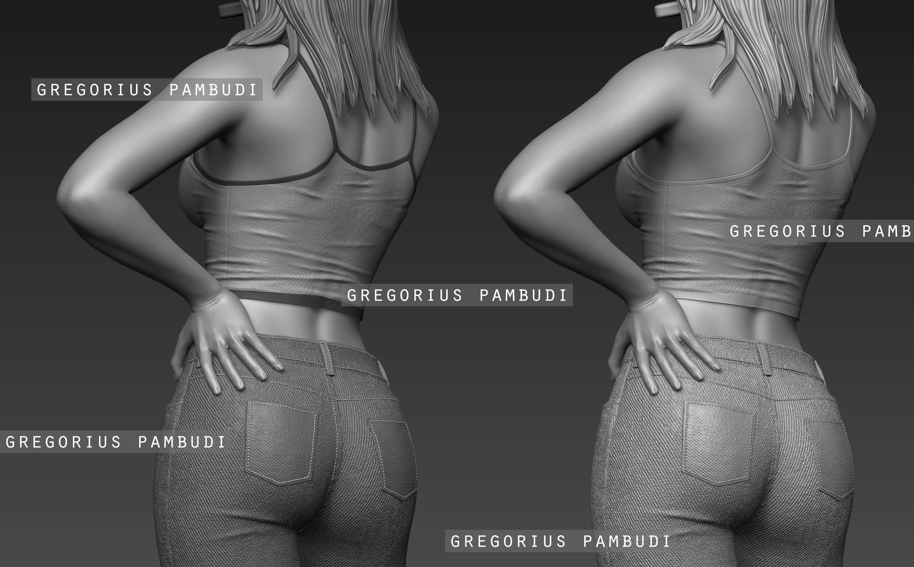 A woman eating ice cream statue 3d printable 3D print model_18