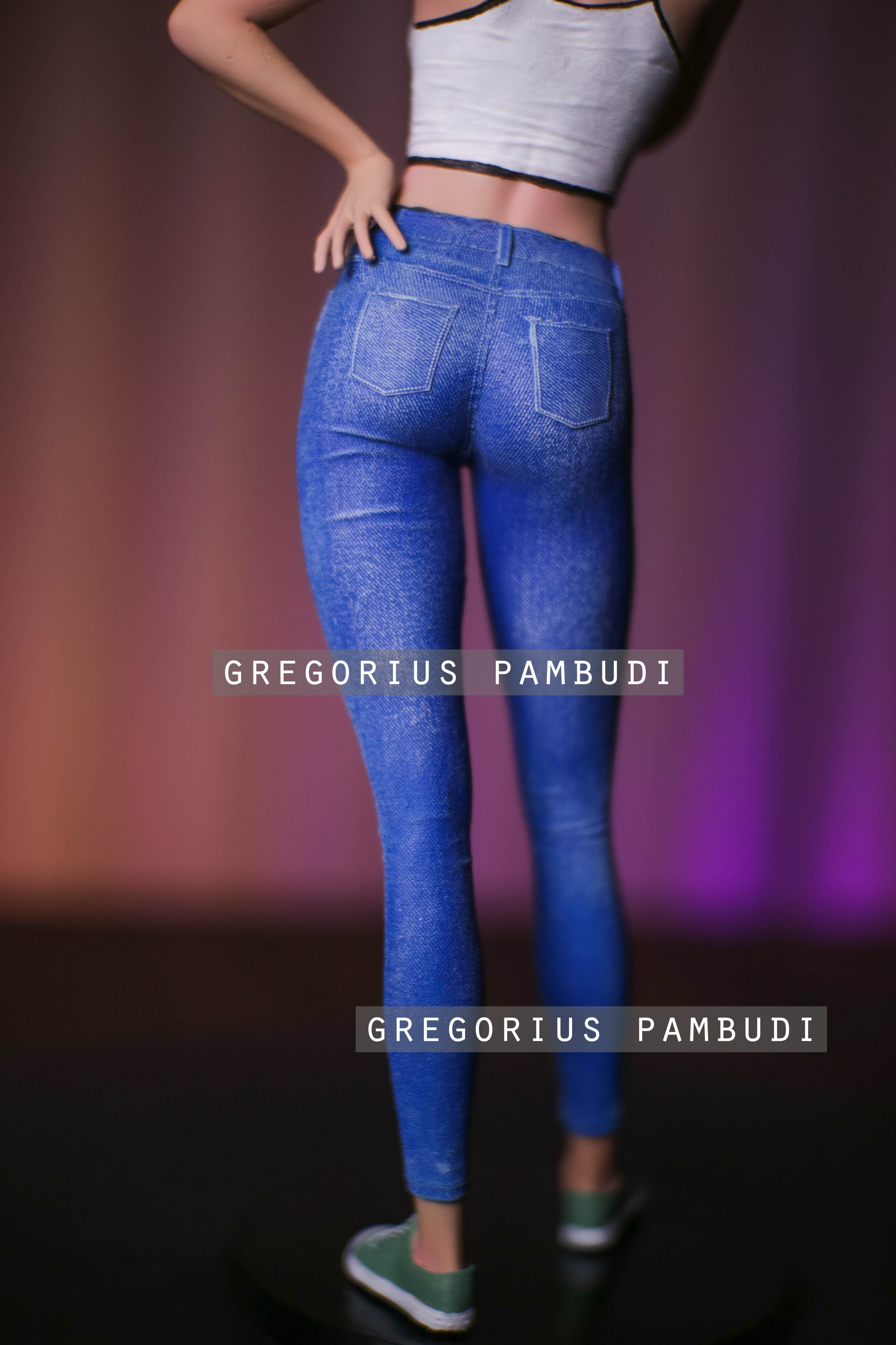 A woman eating ice cream statue 3d printable 3D print model_9