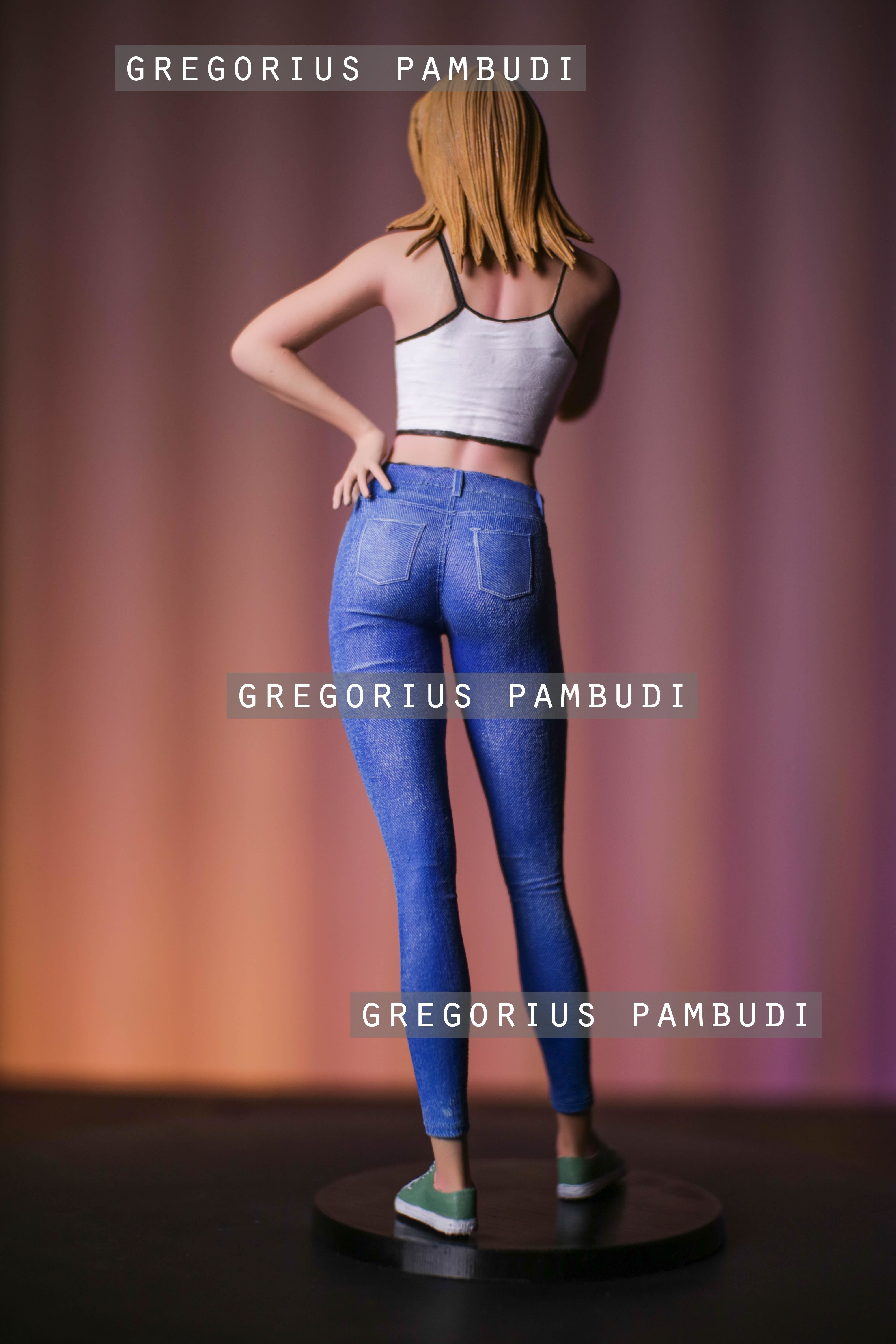 A woman eating ice cream statue 3d printable 3D print model_5