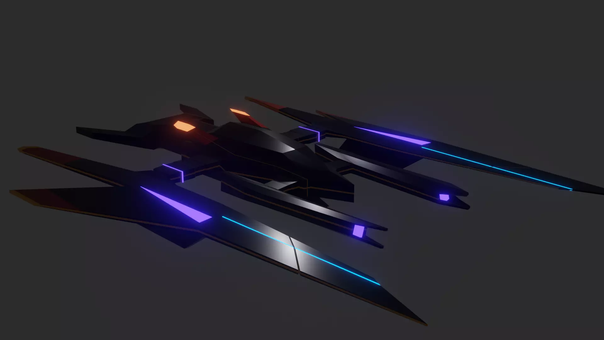 Vessel of Vargus Aircraft MK 1 Low-poly 3D model_0