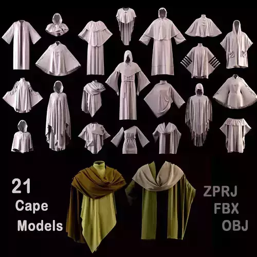 Cape models collection 3D model