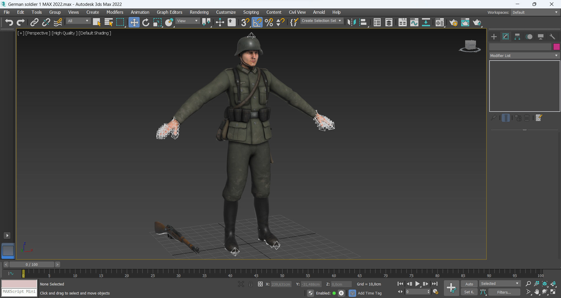 German Soldier 1 Low-poly 3D model_13