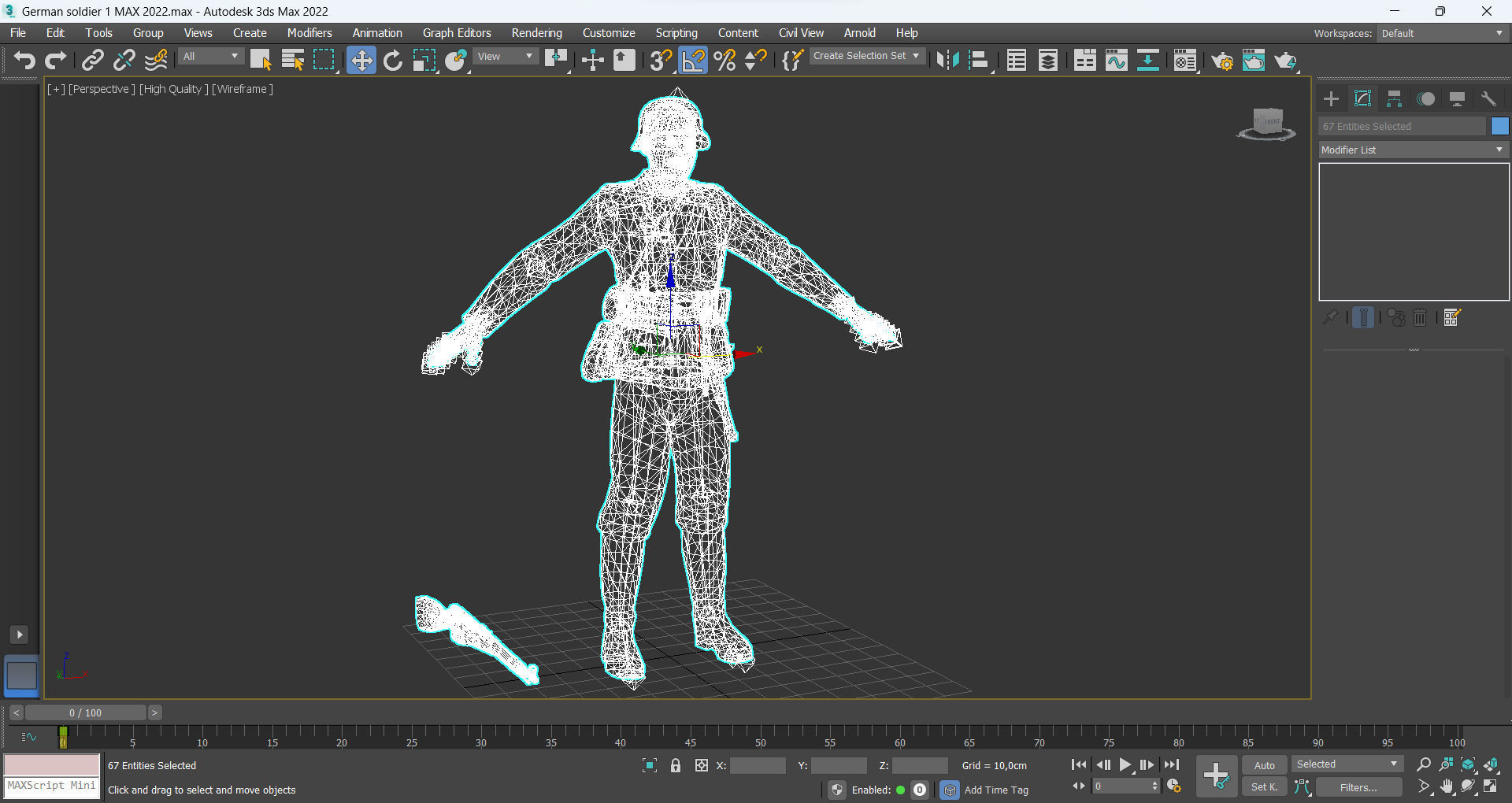 German Soldier 1 Low-poly 3D model_14
