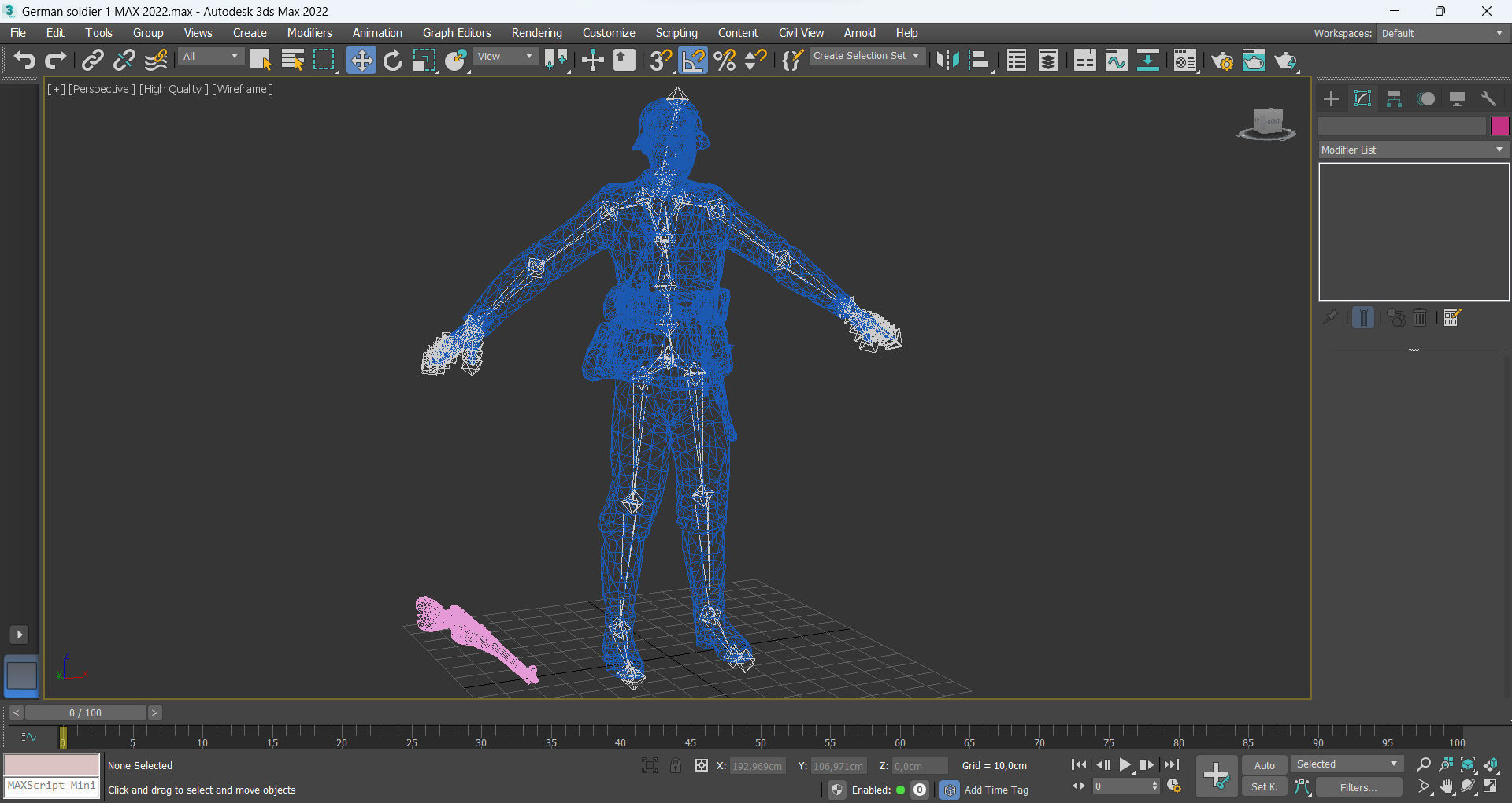 German Soldier 1 Low-poly 3D model_15