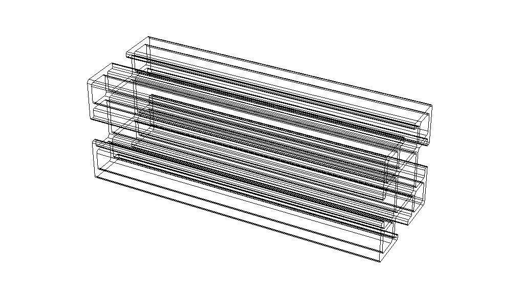 Extruded Aluminium Profile Enclosures Set for Partition Wall Low-poly 3D model_61