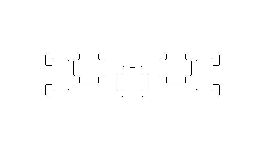 Extruded Aluminium Profile Enclosures Set for Partition Wall Low-poly 3D model_29
