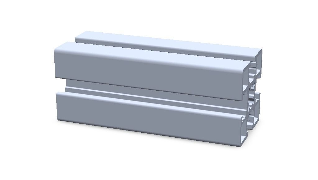 Extruded Aluminium Profile Enclosures Set for Partition Wall Low-poly 3D model_74