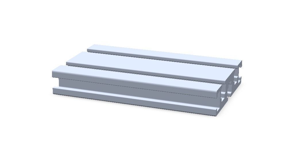 Extruded Aluminium Profile Enclosures Set for Partition Wall Low-poly 3D model_34
