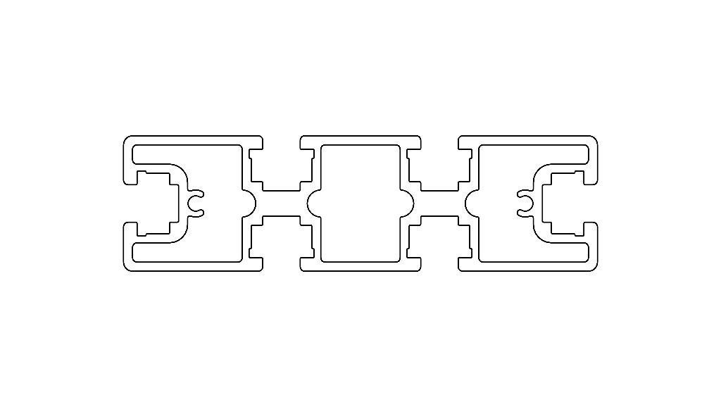 Extruded Aluminium Profile Enclosures Set for Partition Wall Low-poly 3D model_39