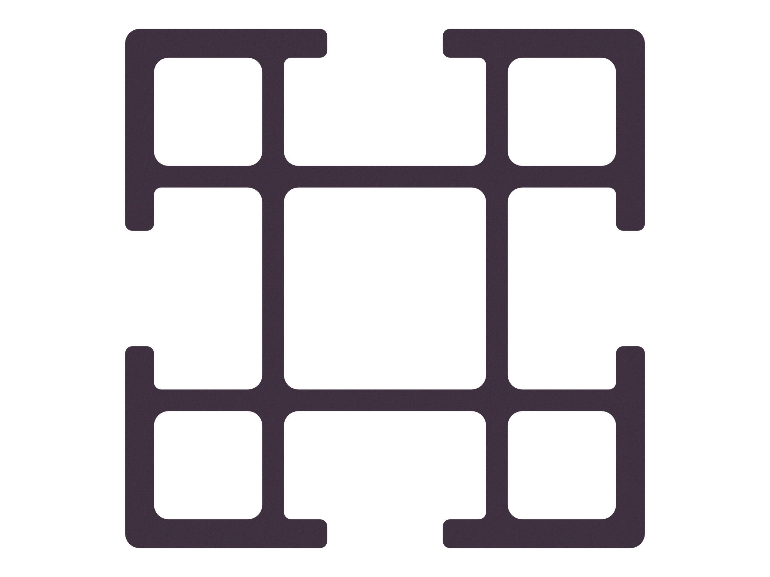 Extruded Aluminium Profile Enclosures Set for Partition Wall Low-poly 3D model_5