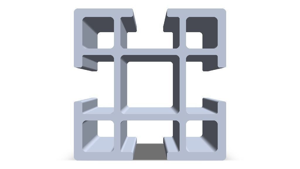 Extruded Aluminium Profile Enclosures Set for Partition Wall Low-poly 3D model_54