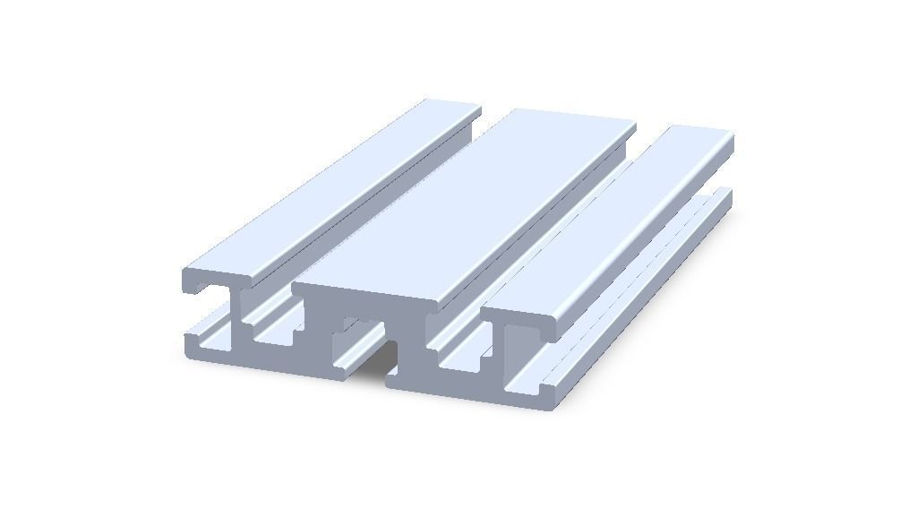 Extruded Aluminium Profile Enclosures Set for Partition Wall Low-poly 3D model_26