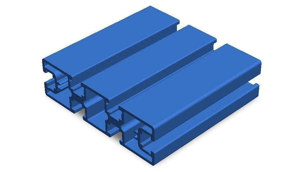 Extruded Aluminium Profile Enclosures Set for Partition Wall Low-poly 3D model_38