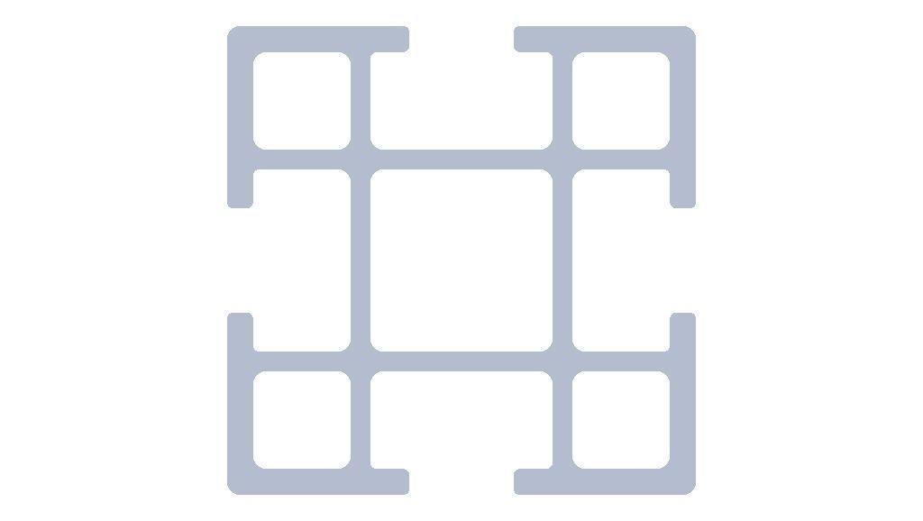 Extruded Aluminium Profile Enclosures Set for Partition Wall Low-poly 3D model_58