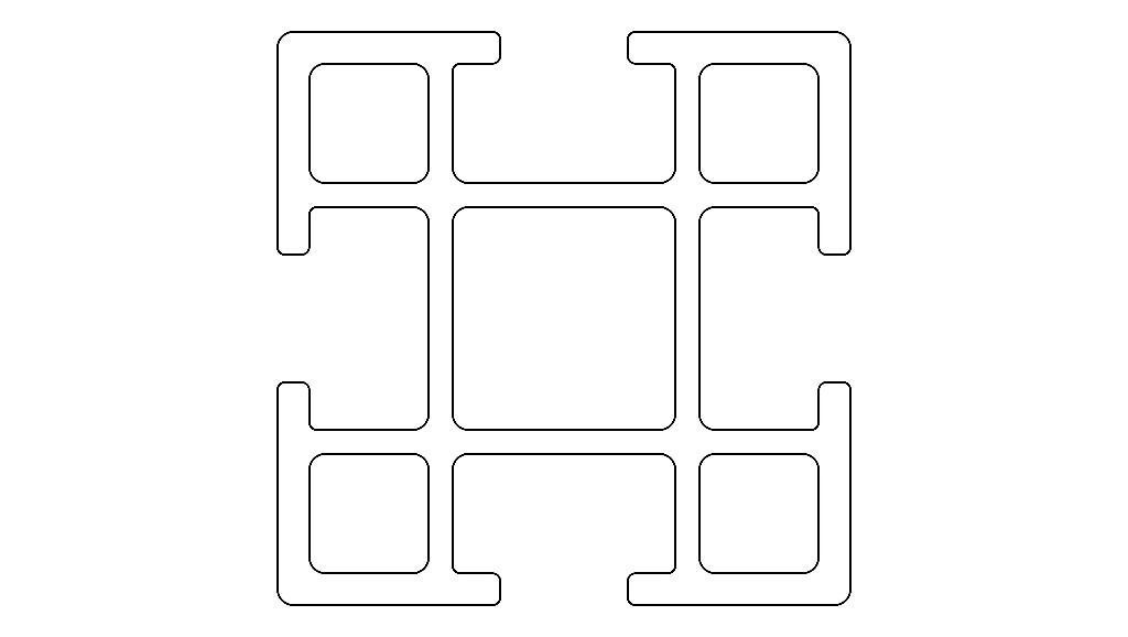Extruded Aluminium Profile Enclosures Set for Partition Wall Low-poly 3D model_55