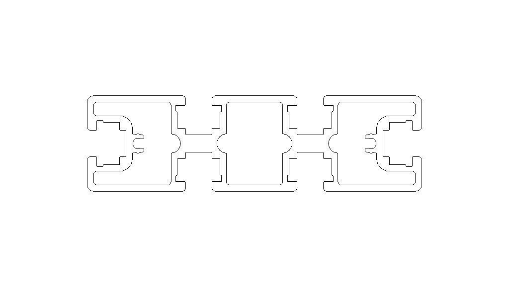 Extruded Aluminium Profile Enclosures Set for Partition Wall Low-poly 3D model_41