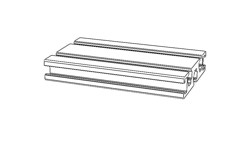 Extruded Aluminium Profile Enclosures Set for Partition Wall Low-poly 3D model_31
