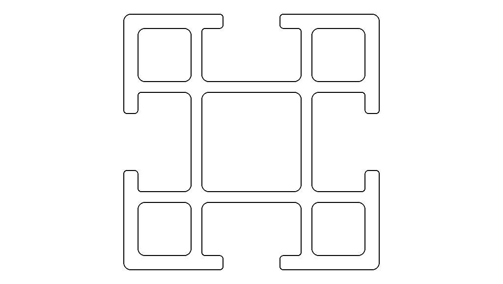 Extruded Aluminium Profile Enclosures Set for Partition Wall Low-poly 3D model_56