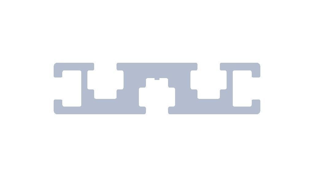 Extruded Aluminium Profile Enclosures Set for Partition Wall Low-poly 3D model_30