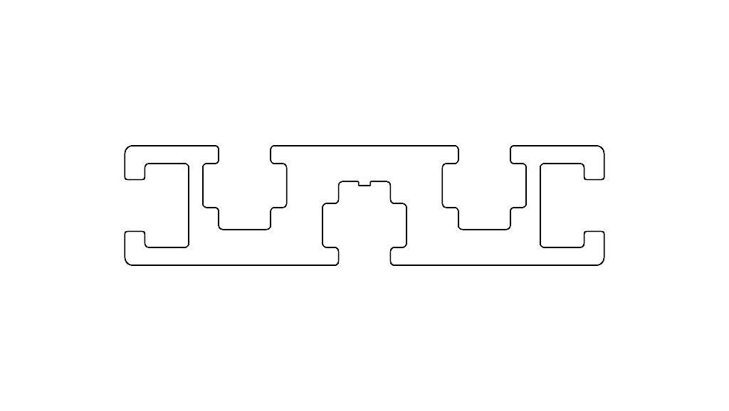 Extruded Aluminium Profile Enclosures Set for Partition Wall Low-poly 3D model_27
