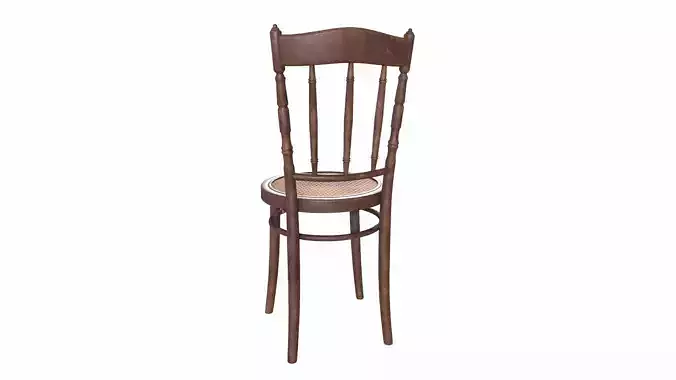 wooden chair lowpoly game  model