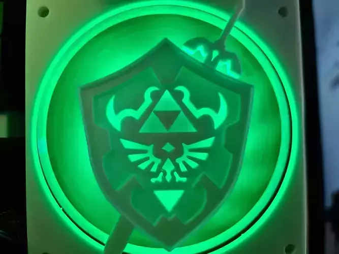 Zelda Shield 120mm Fan cover 3D print model