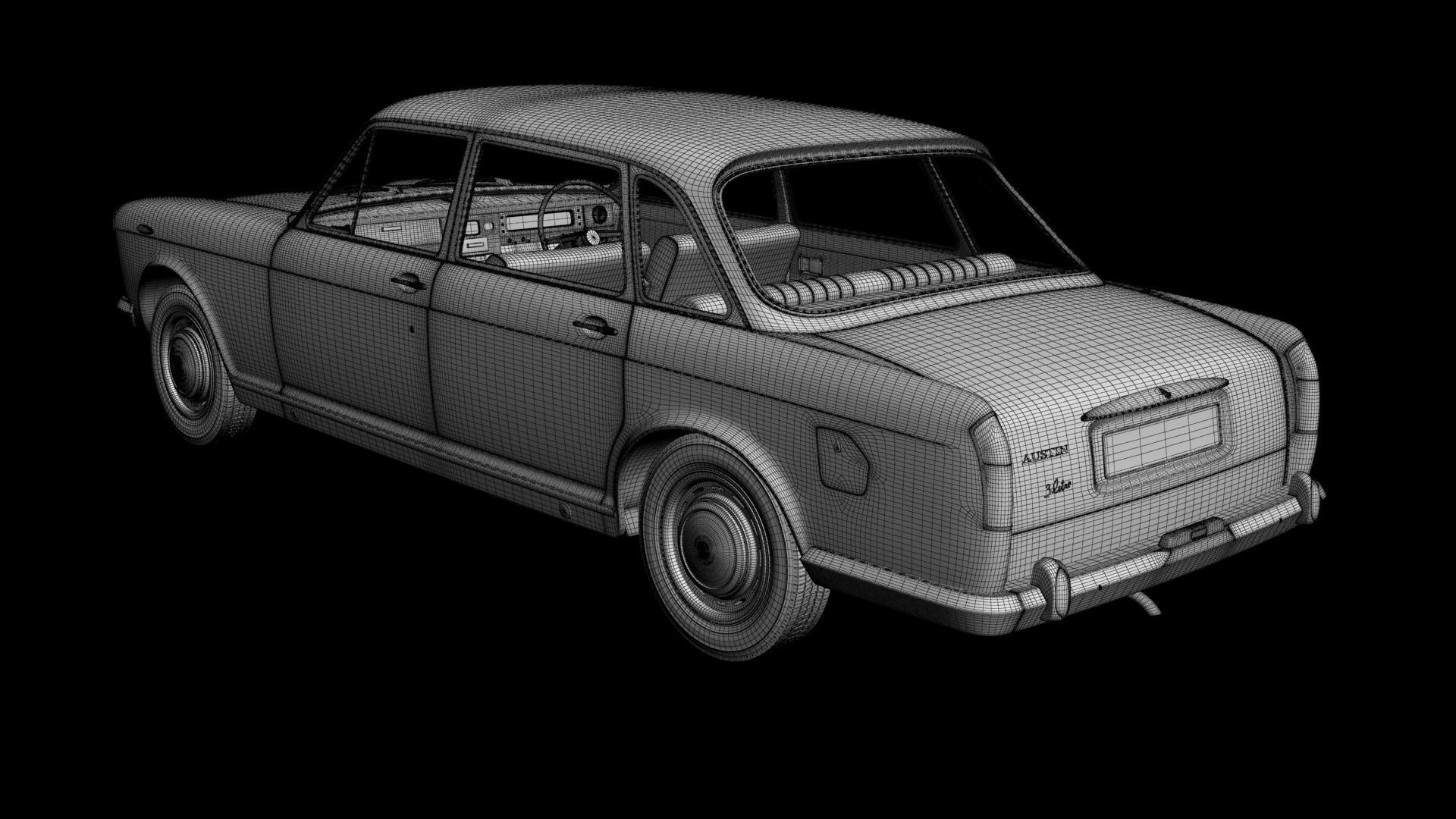 Austin 3-Litre 3D model_16